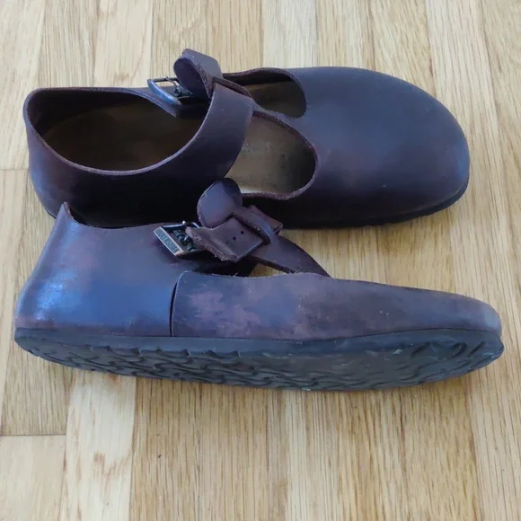 Birkenstock Brown Leather Paris Mary Jane RARE!!! - Picture 2 of 9